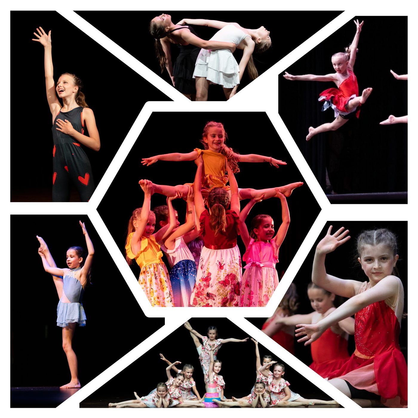 Show des Jahres 2026 «Family in Motion» – Tänzerinnen der Tanzschule Cham auf der Bühne / Show of the Year 2026 dancers on stage